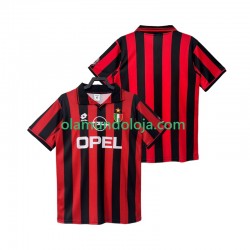 Camisola AC Milan 1996 1997 Retro Homem Equipamento Primeiro Manga Curta